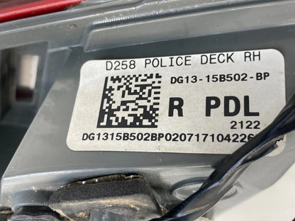 13-19 Ford Police Interceptor Sedan Right Side Tail Light Inner Taillight Lamp