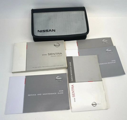 2008 08 NISSAN SENTRA SEDAN OWNERS MANUAL SET BOOK WARRANTY GUIDE W/ CASE OEM
