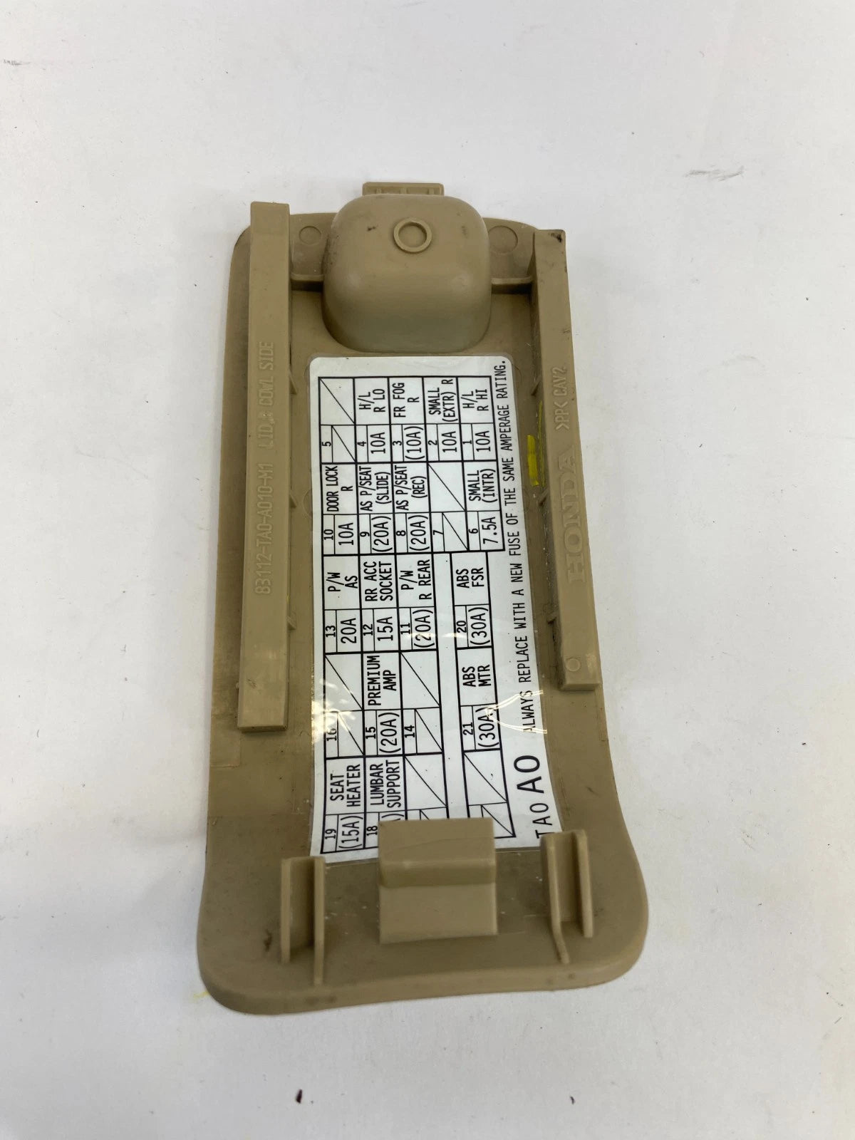 2008-2012 HONDA ACCORD DASH RIGHT LOWER COWL FUSEBOX DOOR COVER 83112TA0A010 OEM