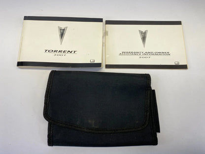 2007 PONTIAC TORRENT 3.4L V6 OWNERS MANUAL SET WITH CASE BAG OEM