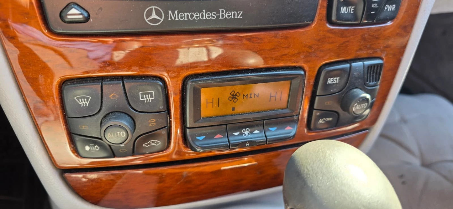 2000-2006 MERCEDES-BENZ S430 CENTER DASH RADIO BEZEL W/ HVAC CLIMATE CONTROL