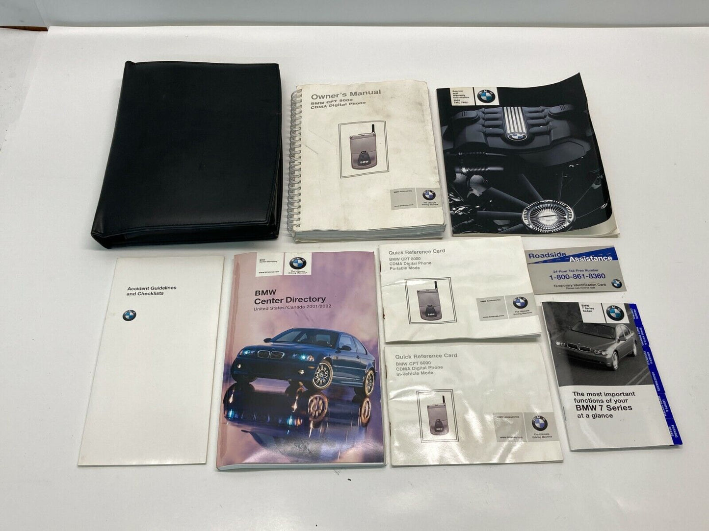 2002 02 BMW 745i Owner's Manual & Quick Reference Card w/ Case Set OEM