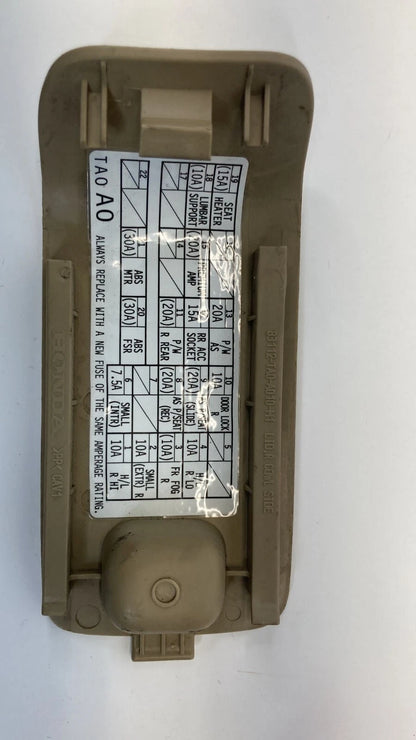 08-12 HONDA ACCORD RIGHT DASH INTERIOR FUSE BOX FUSEBOX LID DOOR 83112TA0A010