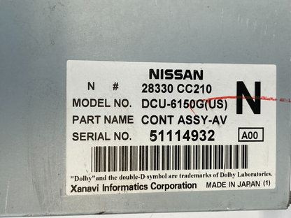 2005-2007 Nissan Murano Dash Screen Display Computer Control Module 28330-CC210