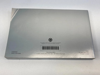 2004 04 ACURA MDX OWNERS MANUAL CONSUMER INFO WARRANTY BOOK W/ CASE OEM
