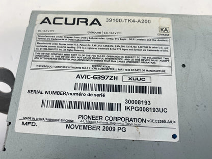2010 2011 ACURA TL RADIO AM/FM RECEIVER CD DVD DISC PLAYER A/C CLIMATE CONTROL