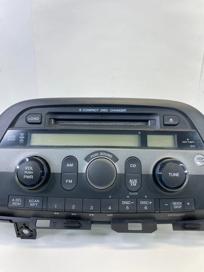 2005-2007 HONDA ODYSSEY EX RADIO XM CD PLAYER RECEIVER 6 DISC 39100-SHJ-A100
