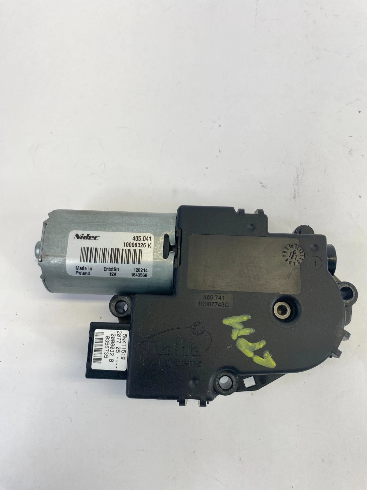 2009-2015 MERCEDES-BENZ GLK350 RIGHT SUNROOF MOON ROOF MOTOR UNIT 10007743C
