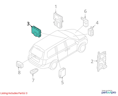07 08 HYUNDAI SANTA FE TIRE PRESSURE MONITORING SYSTEM CONTROL MODULE 958004D100