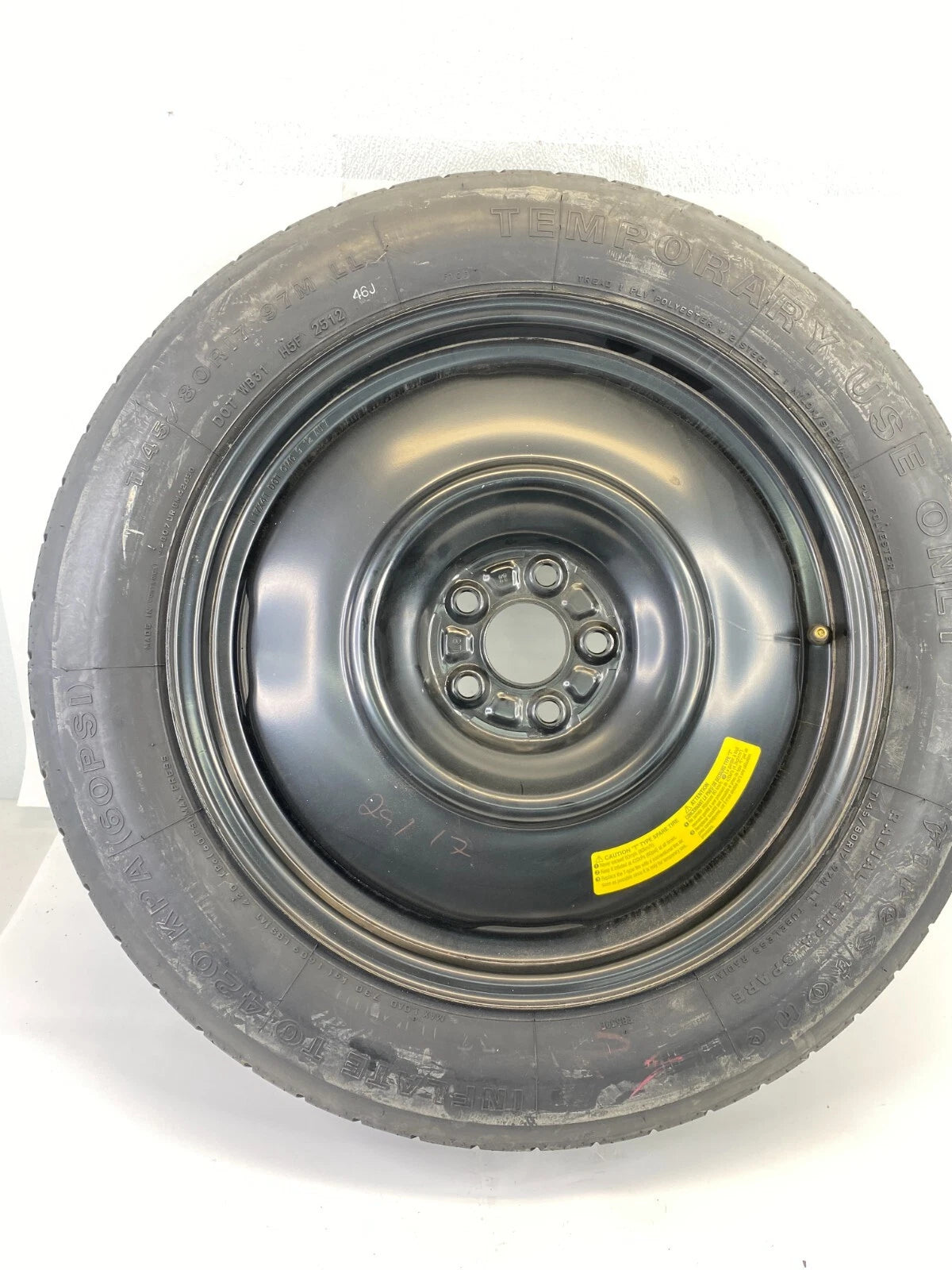 2010-2014 SUBARU OUTBACK EMERGENCY SPARE TIRE WHEEL COMPACT DONUT T145/80R17 OEM
