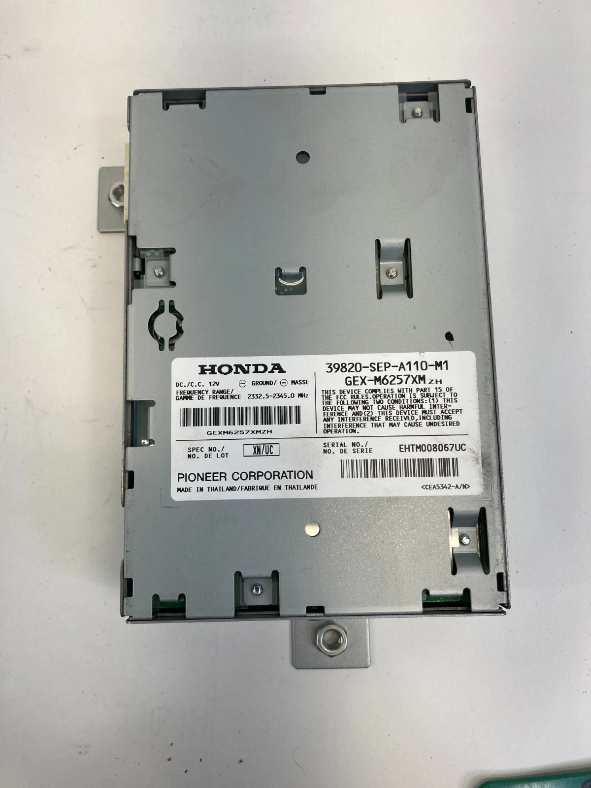 04-08 ACURA TL XM RADIO TUNER MODULE PIONEER 39820-SEP-A110-M1 39820SEPA110 OEM