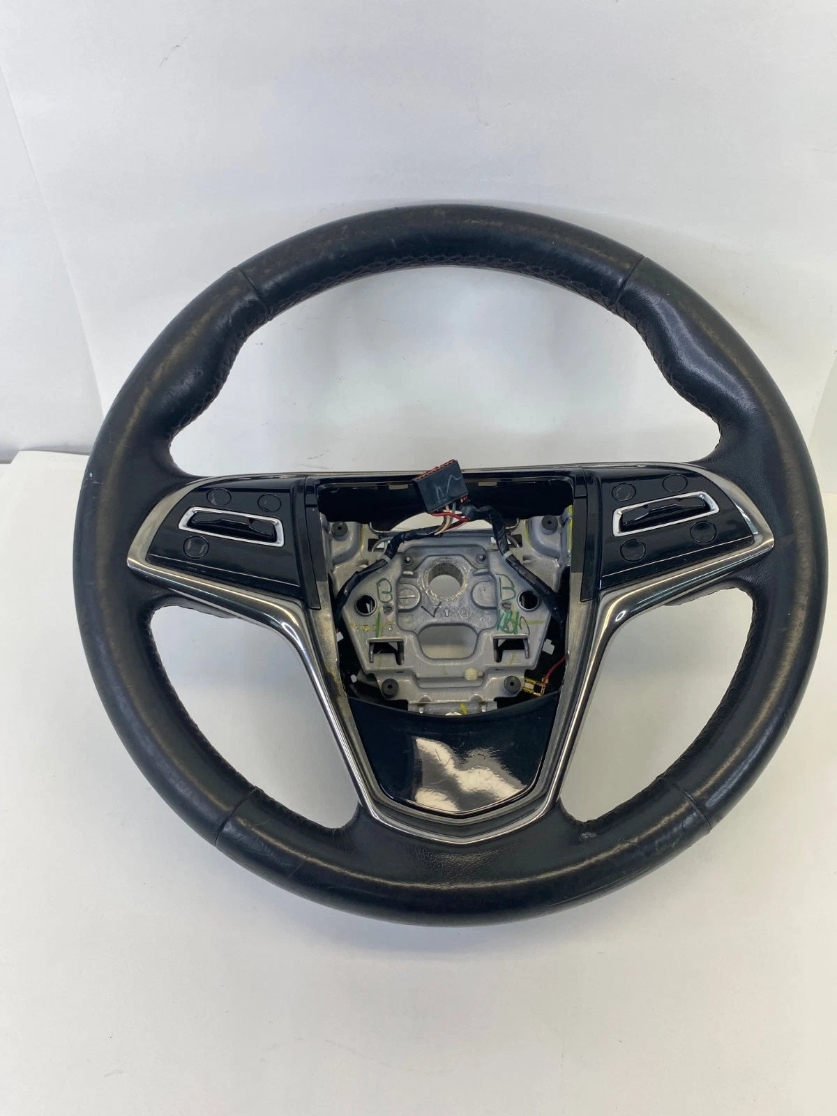 13-18 CADILLAC ATS SEDAN STEERING WHEEL W/ AUDIO CONTROL SWITCH LEATHER BLACK