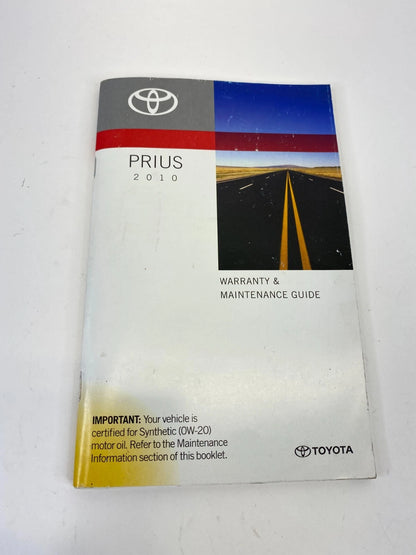 2010 TOYOTA PRIUS OWNERS OWNER'S MANUAL WARRANTY GUIDE NAVIGATION SYSTEM GUIDE