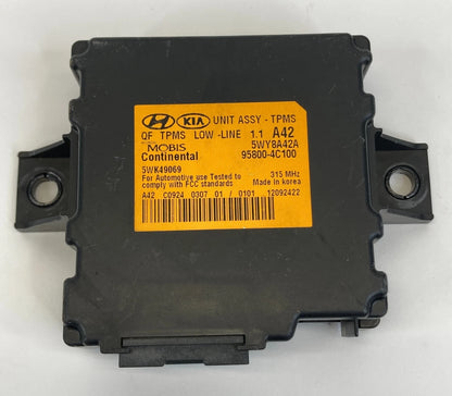 2012 2013 KIA OPTIMA 2.4L SEDAN TIRE PRESSURE MONITOR CONTROL MODULE 95800-4C100
