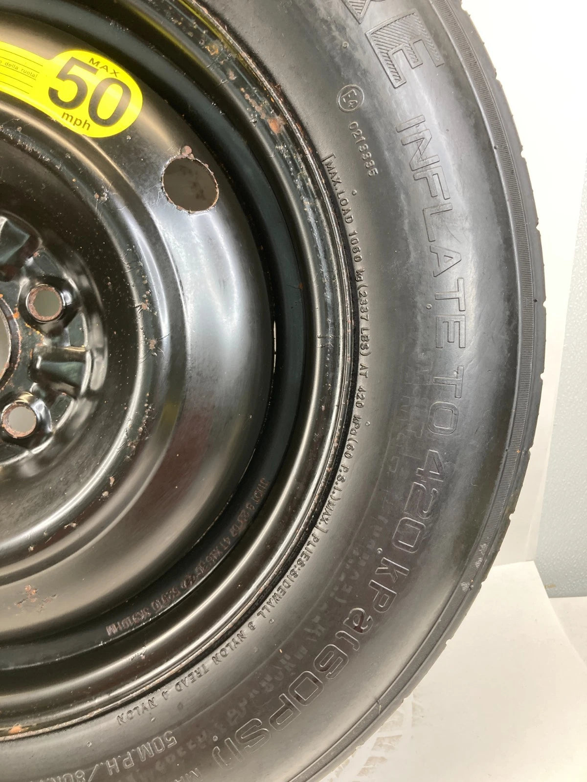 2006-2016 KIA SPORTAGE SPARE TIRE WHEEL RIM COMPACT DONUT 155/90D16 OEM