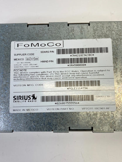 2007-2011 RANGE ROVER SPORT SIRIUS SATELLITE RADIO RECEIVER CONTROL MODULE UNIT