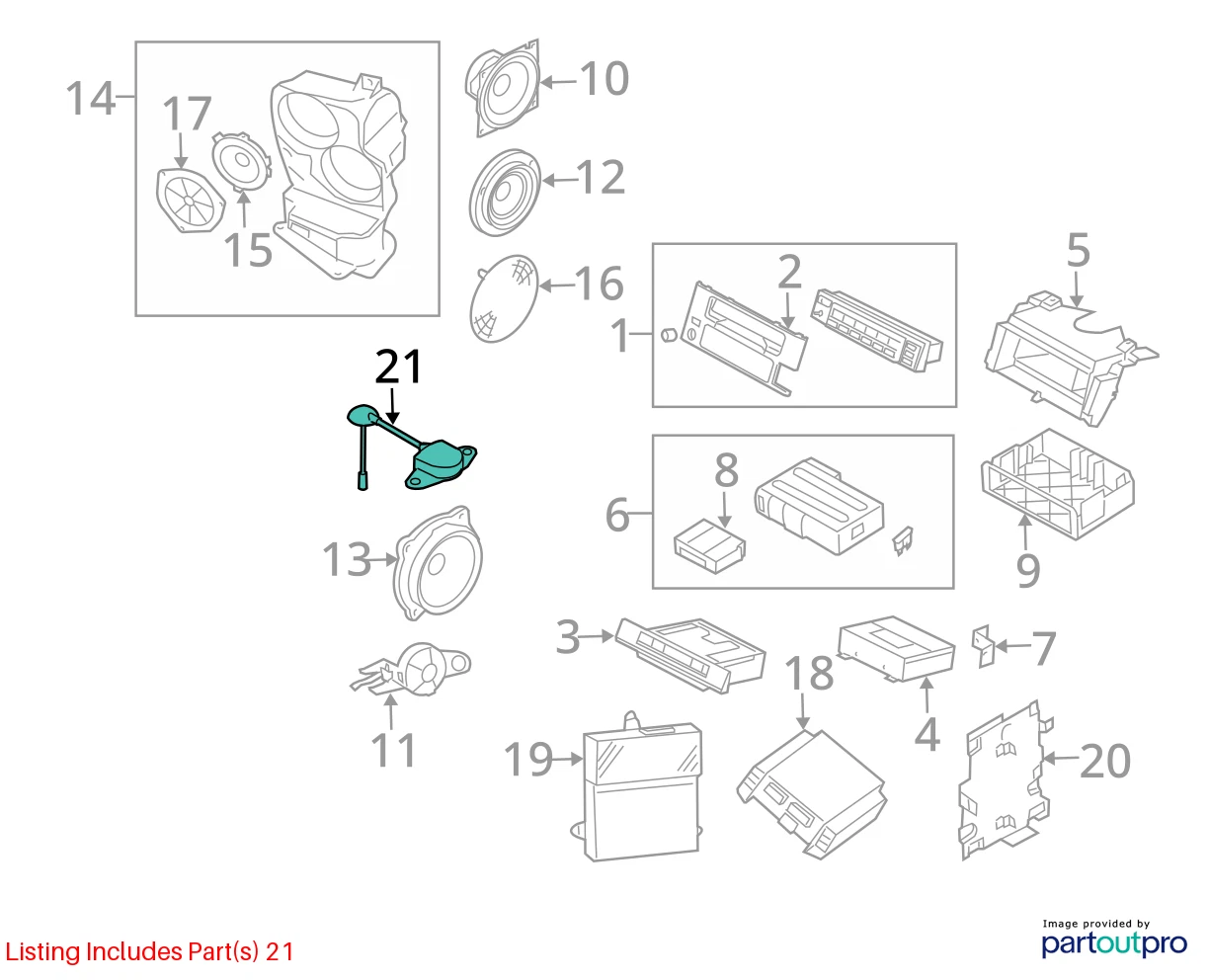 2003-2006 LAND ROVER RANGE RADIO ANTENNA SUPPRESSION FILTER MODULE XUE000030 OEM