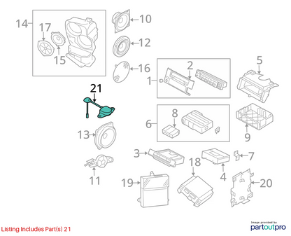 2003-2006 LAND ROVER RANGE RADIO ANTENNA SUPPRESSION FILTER MODULE XUE000030 OEM