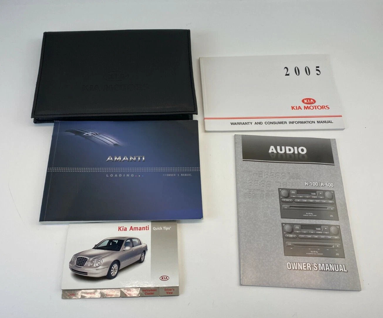 2005 KIA AMANTI 3.5L V6 A/T SEDAN OWNER'S MANUAL WARRANTY GUIDE BOOK W/ CASE OEM