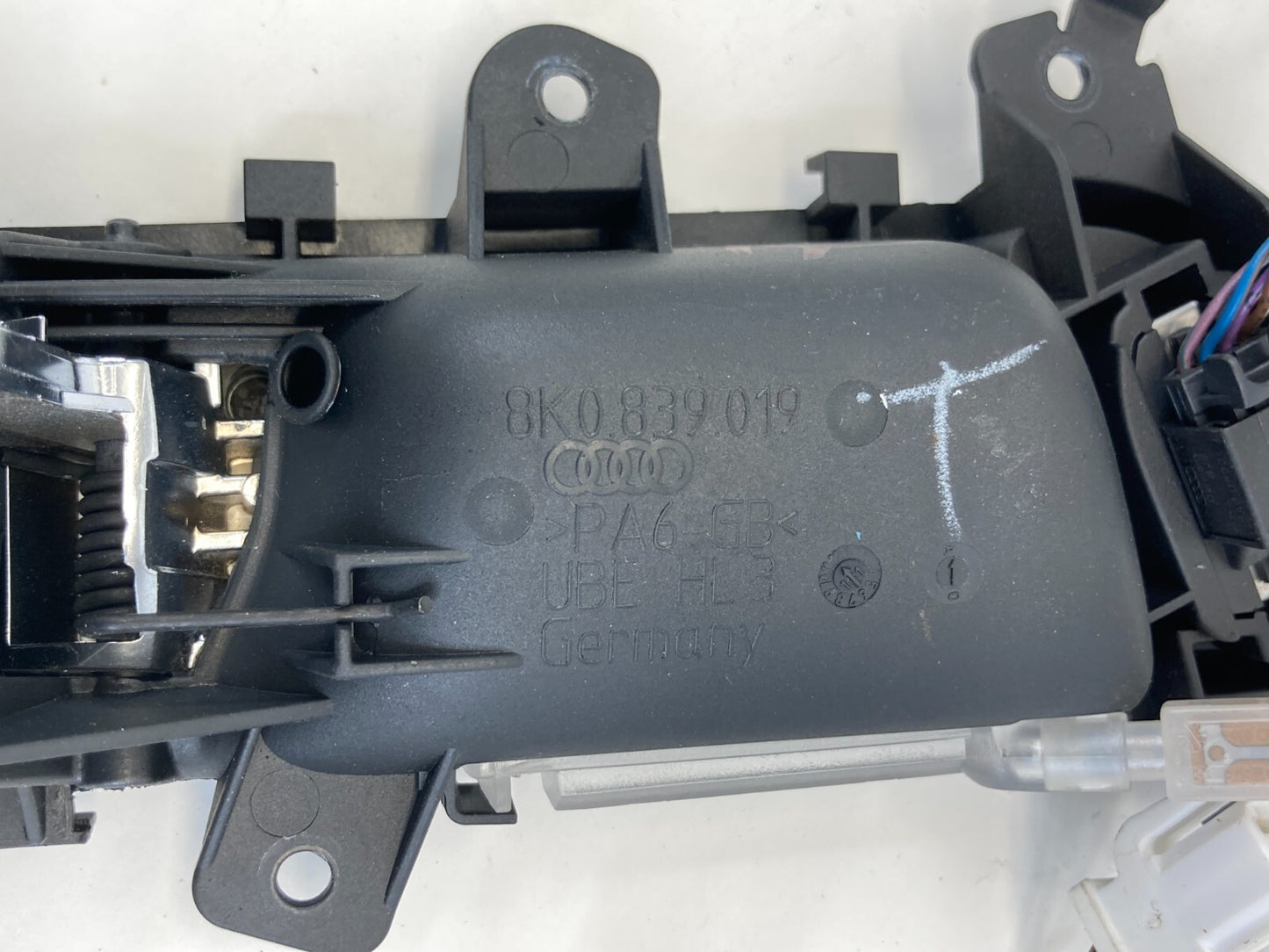 2009-2016 Audi A4 Quattro Rear Left Side Interior Door Handle w Lock Switch OEM