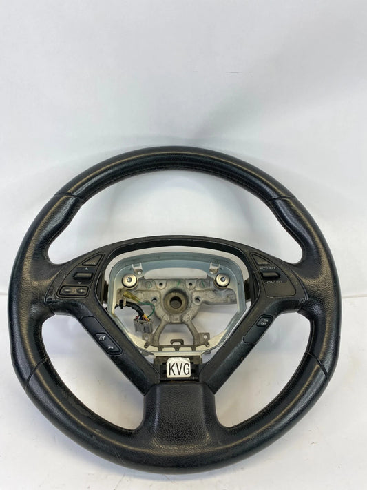 2007 2008 INFINITI G35 SEDAN STEERING WHEEL WITH SWITCHES BLACK LEATHER OEM