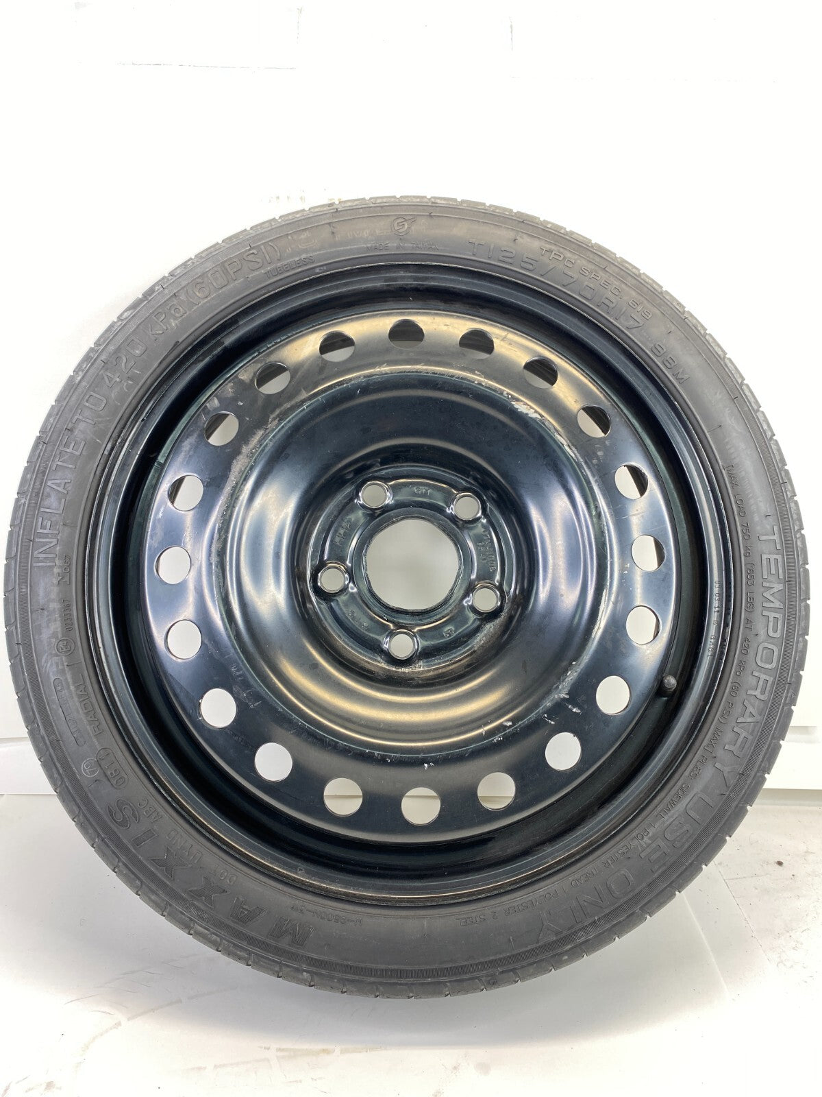 10-16 Buick LaCrosse Emergency Spare Tire Wheel Rim Compact Donut T125/70R17 98M