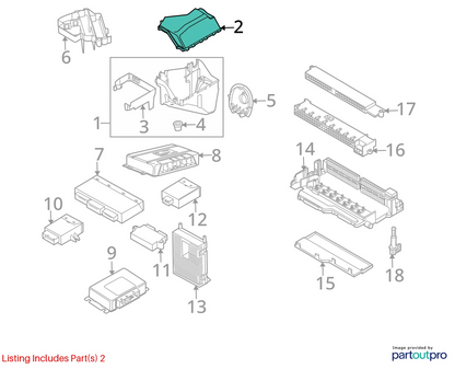 2004-2006 BMW X3 2.5L ENGINE FUSE BOX CONTROL MODULE COVER CAP 12907521582 OEM
