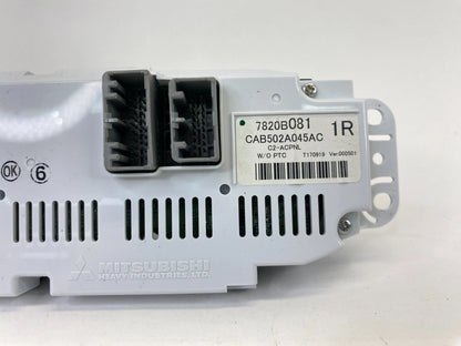 17-21 MITSUBISHI OUTLANDER SPORT AC HEATER CLIMATE CONTROL SELECTOR 7820B081 OEM