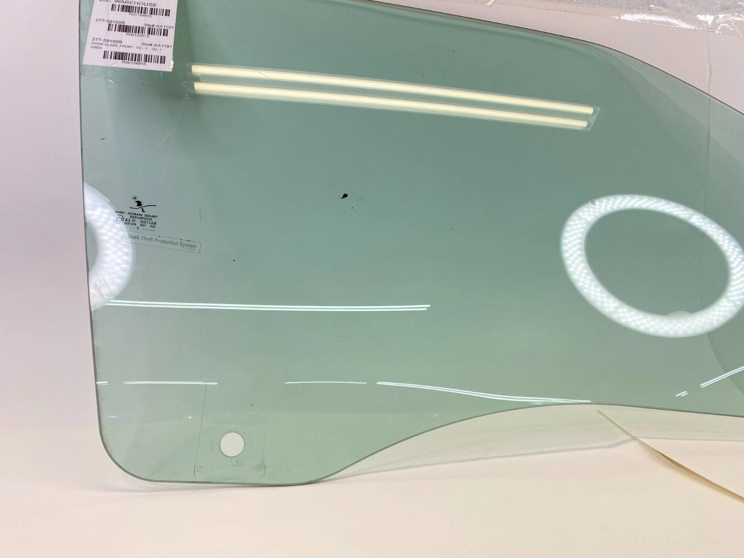 2004-2011 SAAB 9-3 CONVERTIBLE FRONT RIGHT DOOR WINDOW GLASS E243R-001168 OEM