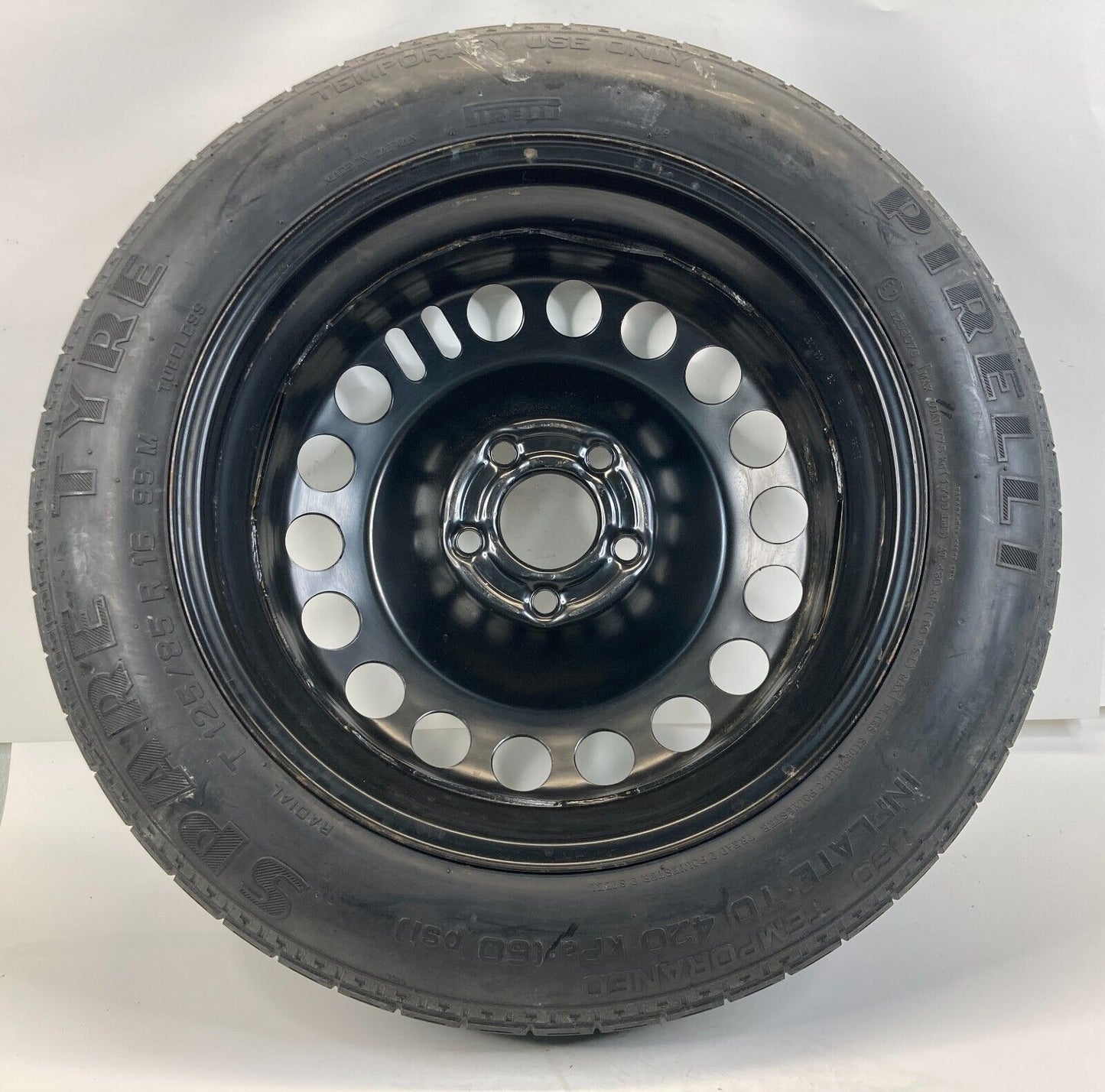 03-11 Saab 9-3 93 Compact Spare Tire Wheel Rim Donut T125/85R16 99M Pirelli OEM