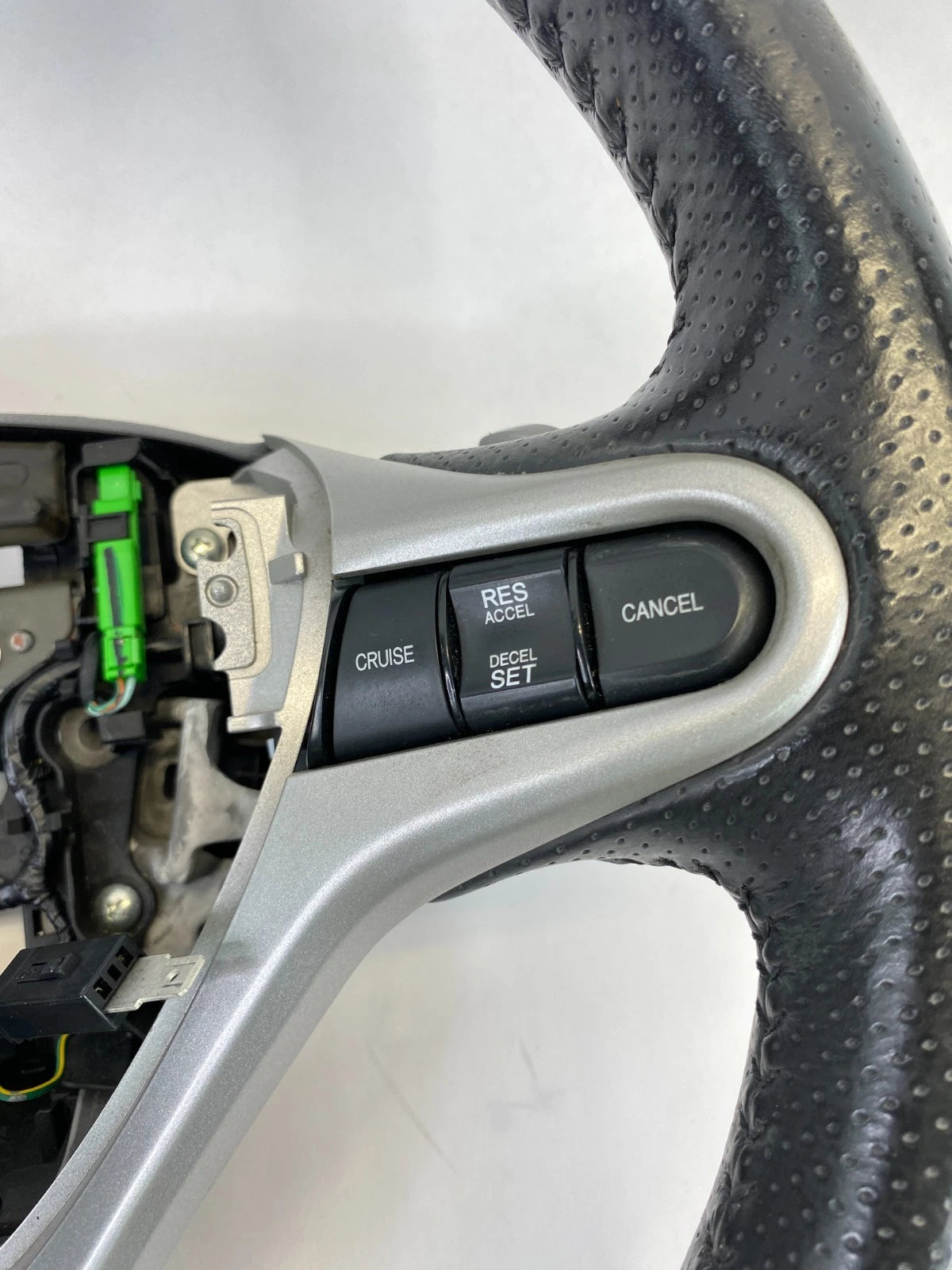 2009-2013 HONDA FIT STEERING WHEEL W/ CRUISE CONTROL SWITCH ASSEMBLY LEATHER OEM