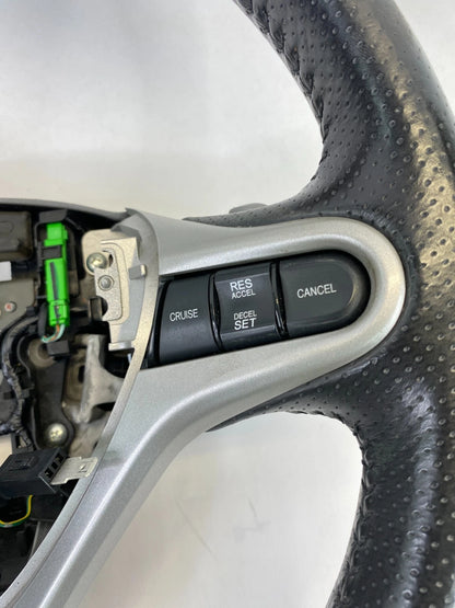 2009-2013 HONDA FIT STEERING WHEEL W/ CRUISE CONTROL SWITCH ASSEMBLY LEATHER OEM