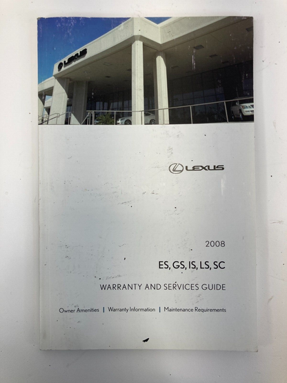 2008 Lexus IS250 Base 2.5L V6 Owner's Owners Manual Guide Book W/ Case OEM