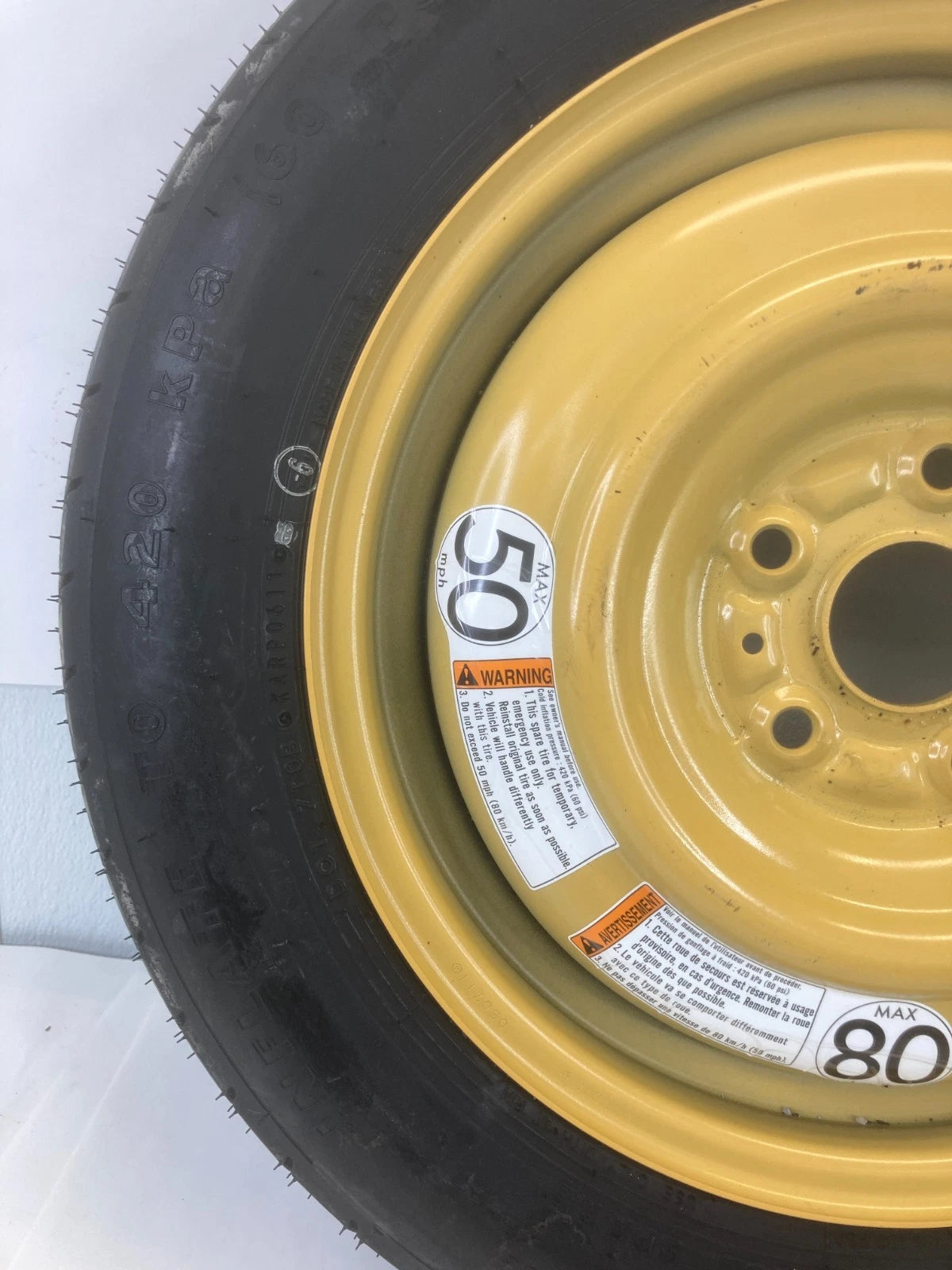 2010-2013 SUZUKI KIZASHI EMERGENCY SPARE TIRE COMPACT DONUT WHEEL T145/90D16 95M