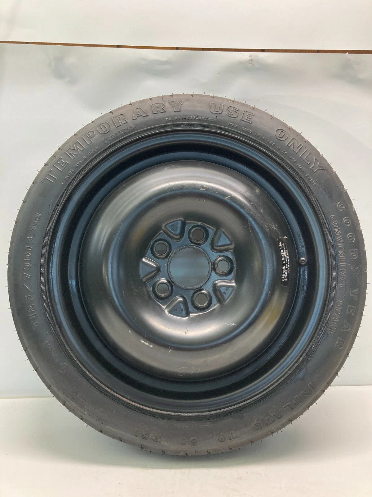 1993 93 CHRYSLER IMPERIAL SPARE TIRE WHEEL COMPACT DONUT T125/70D15 OEM