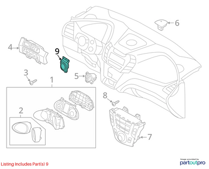 2013-2018 HYUNDAI SANTA FE CENTER DASHBOARD SPEAKER ASSEMBLY 96390-2W000 OEM