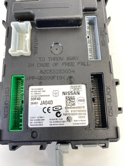 2010-2013 NISSAN ALTIMA 3.5L BODY COMPUTER CONTROL MODULE BCM BCU 284B1JA04D OEM
