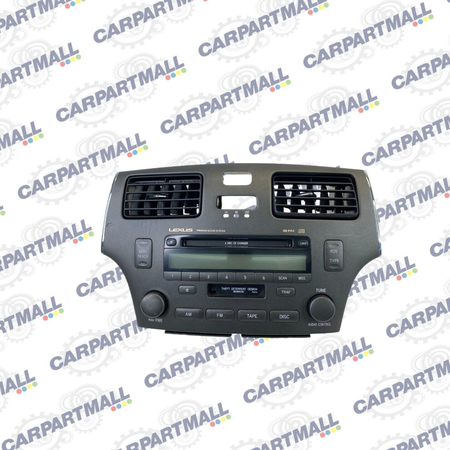 2002 2003 Lexus ES300 Radio AM/FM 6 CD Player Receiver W/ Air Vents 86120-33510