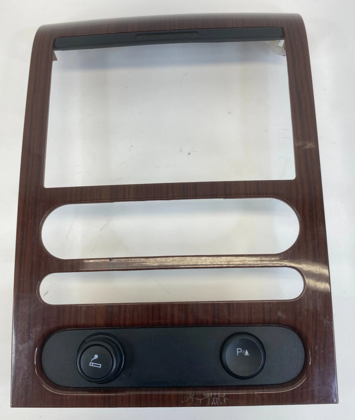 2004-2008 FORD F150 CENTER DASH RADIO BEZEL TRIM PANEL WOODGRAIN 6L302SASMEB OEM