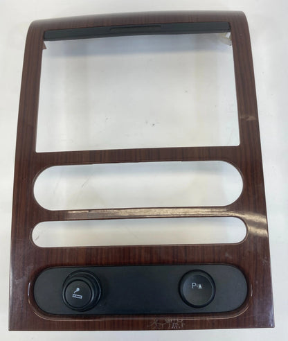 2004-2008 FORD F150 CENTER DASH RADIO BEZEL TRIM PANEL WOODGRAIN 6L302SASMEB OEM