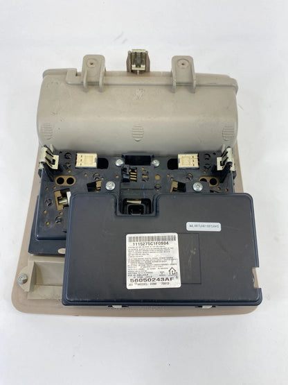 2005-2010 JEEP GRAND CHEROKEE OVERHEAD CONSOLE STORAGE DOME MAP LIGHT 56050243AF