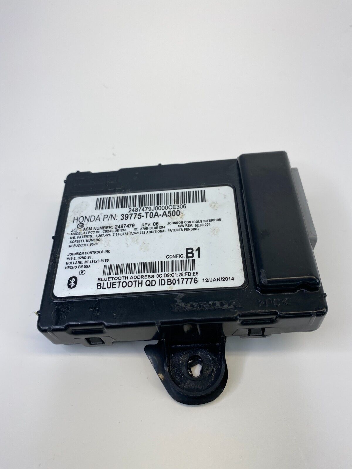 2012-2016 Honda CR-V CRV 2.4L Bluetooth Control Module Unit 39775-T0A-A500 OEM