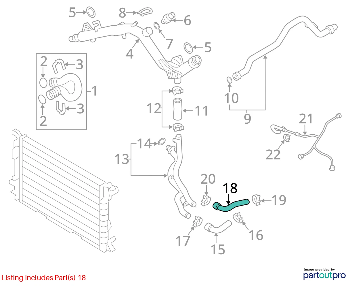 2005-2015 AUDI A6 QUATTRO 3.2L ENGINE OIL COOLER COOLANT W HOSE 06E-121-058-E