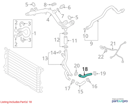 2005-2015 AUDI A6 QUATTRO 3.2L ENGINE OIL COOLER COOLANT W HOSE 06E-121-058-E