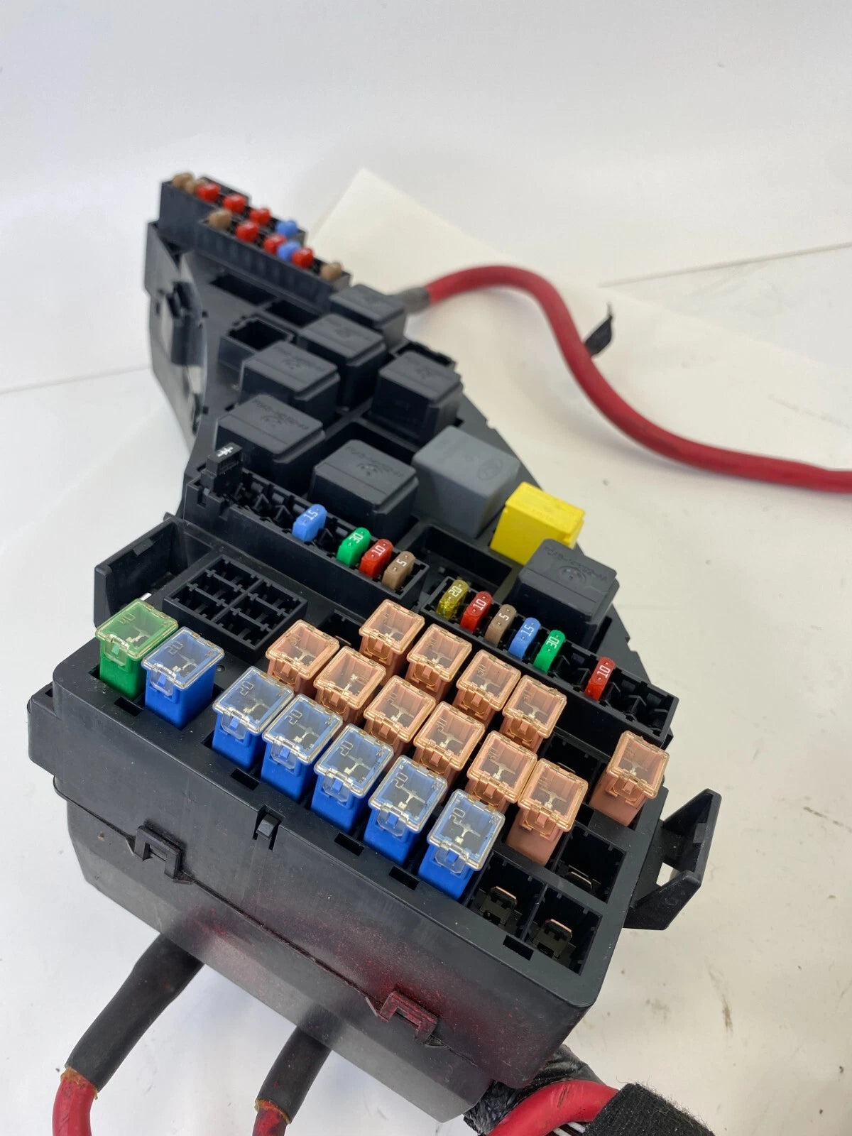 03-08 JAGUAR S-TYPE 3.0L RWD RR TRUNK FUSE RELAY BOX MODULE W BATTERY CABLE OEM