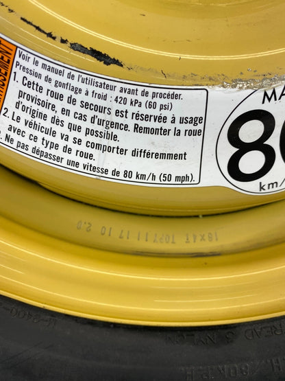 2007-2014 SUZUKI SX4 EMERGENCY SPARE TIRE WHEEL COMPACT DONUT T135/90D16 OEM