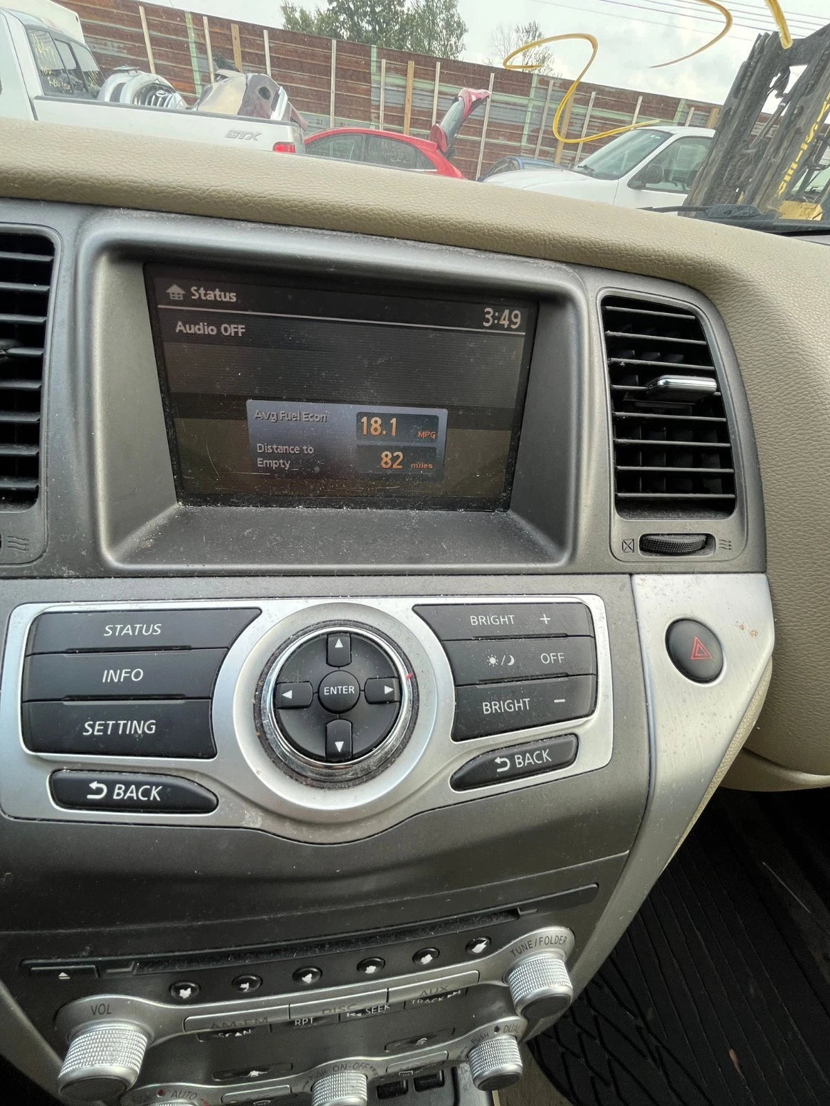 2010-2012 NISSAN MURANO RADIO RECEIVER AM-FM PLAYER CD UNIT ASSEMBLY 2591A-ZX77D
