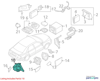 03-07 VOLVO XC70 01-07 V70 REAR RIGHT PILLAR AUDIO TWEETER SPEAKER OEM