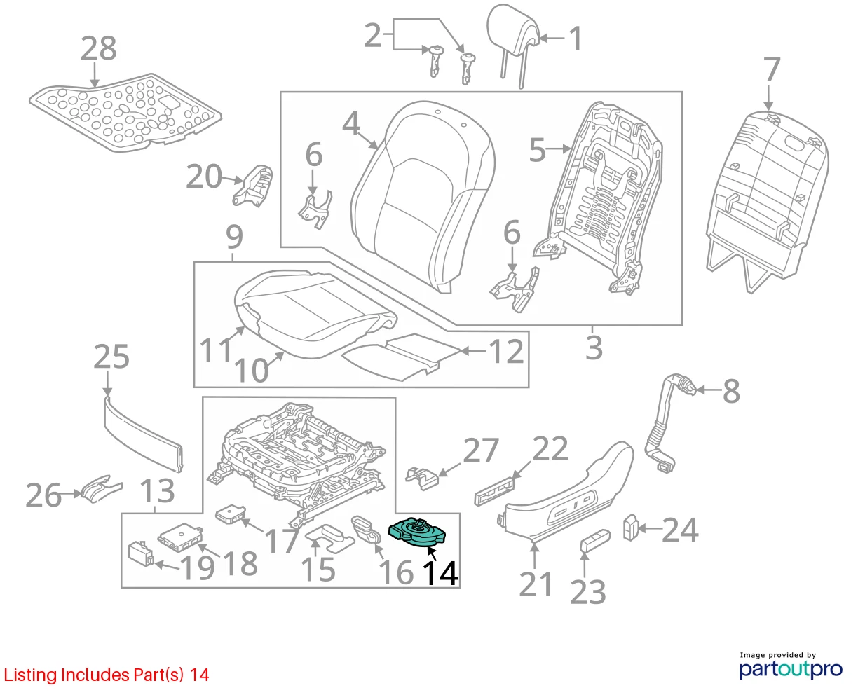 11-16 KIA OPTIMA FRONT SEAT HEATER TEMPERATURE CONTROLLED BLOWER 88550-3R010 OEM