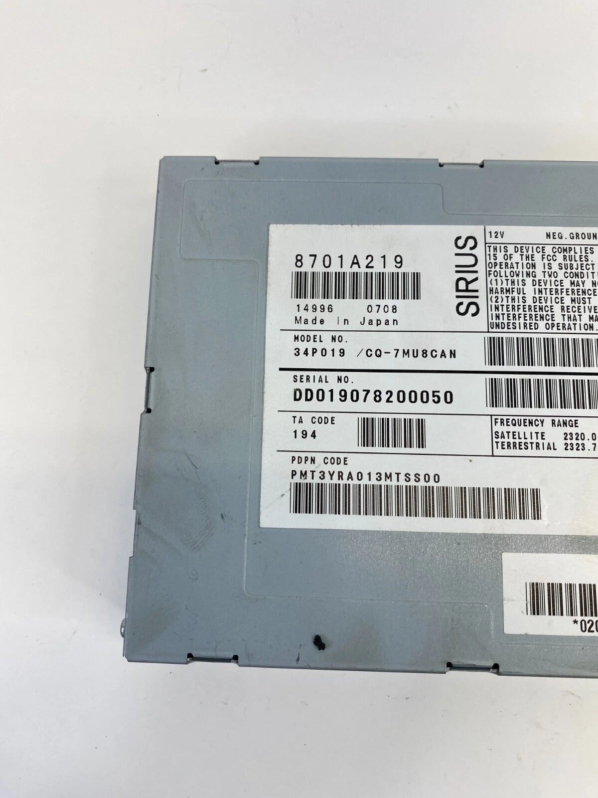 2008-2015 MITSUBISHI LANCER SATELLITE RADIO CONTROL MODULE SIRIUS 8701A219 OEM